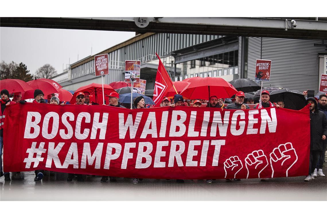 Der Protest der Waiblinger Bosch-Beschäftigten hat jetzt  Berlin  erreicht.