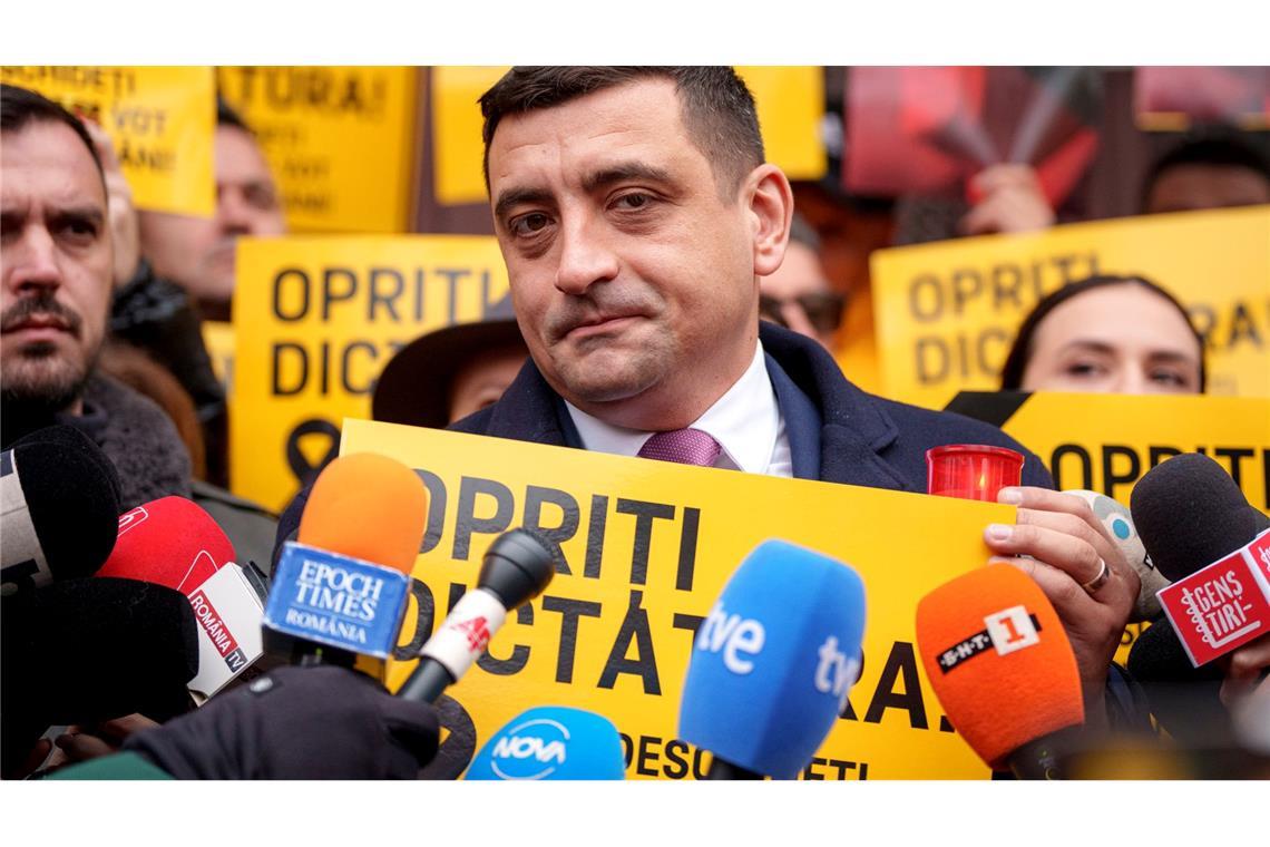 Wahlwiederholung in Rumänien - Rechtspopulist ist Favorit Der Rechtspopulist George Simion von der Partei AUR gilt als Favorit bei der Präsidentenwahl in Rumänien. (Archivbild)