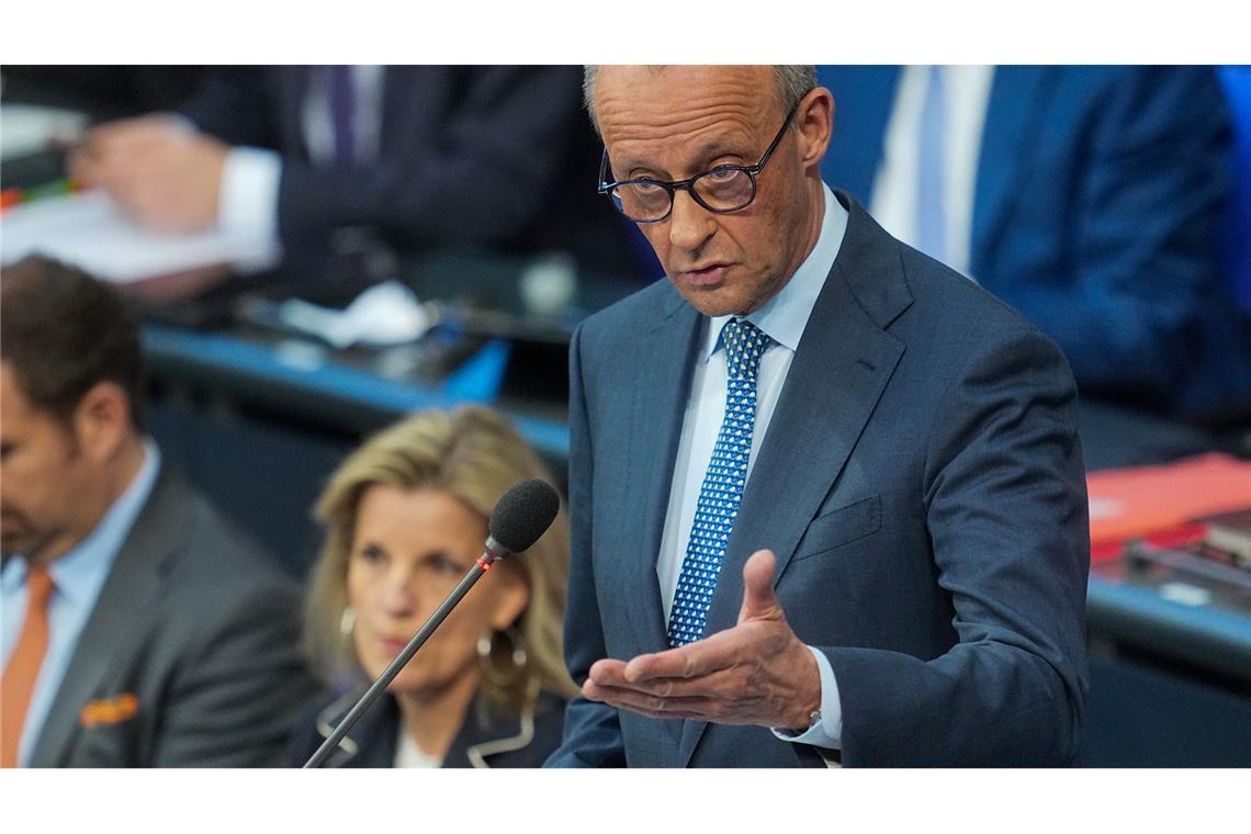 Der Regierungschef sagte im Bundestag: "Wolfram Weimer hat mein Vertrauen."