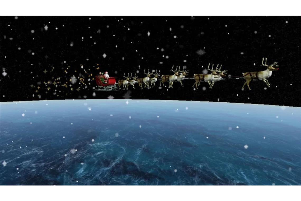US-Luftwaffe hat Weihnachtsmann auf dem Radar Der Santa-Tracker von Norad verrät, wo sich der Weihnachtsmann gerade aufhält.