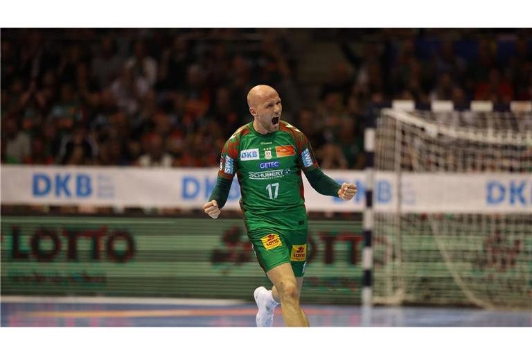 Der SC Magdeburg bejubelt die deutsche Meisterschaft.