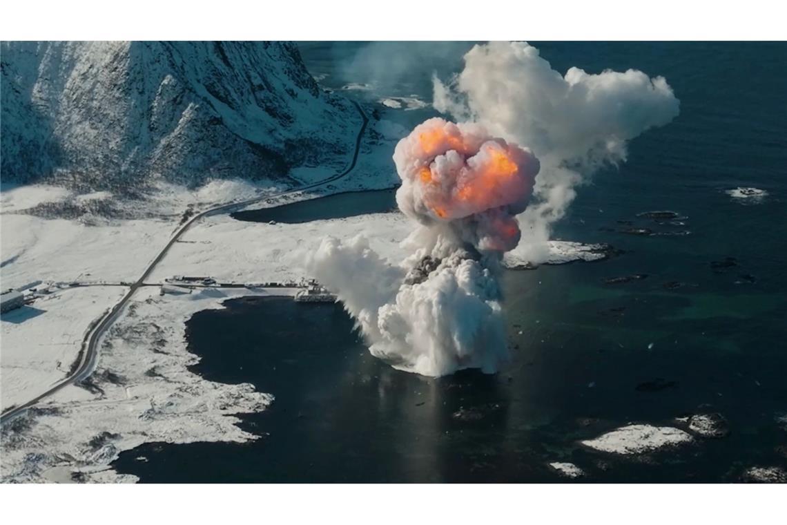 Bilder des Tages Der Screenshot aus einem Video von Isar Aerospace zeigt die Rakete Spectrum, die am Ende ihres Testflugs explodiert.