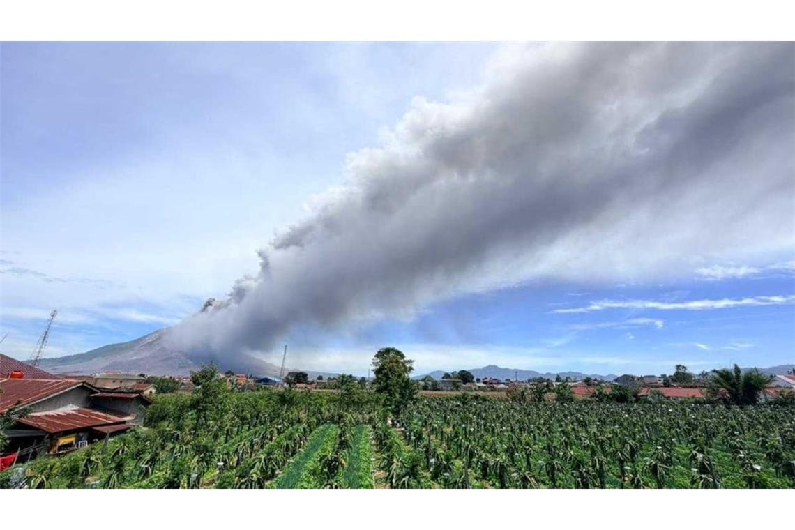 Der Sinabung auf Sumatra zählt zu den aktivsten Vulkanen Indonesiens.