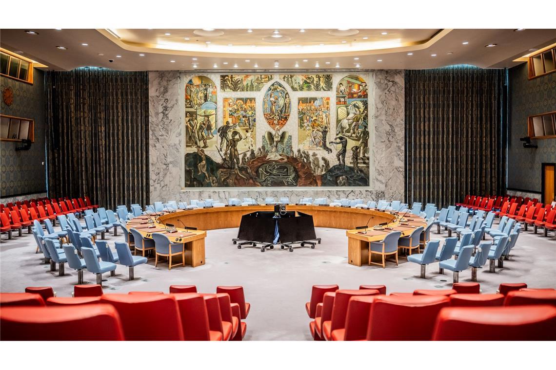 Der Sitzungssaal des UN-Sicherheitsrates in New York - wird Deutschland hier in den kommenden beiden Jahren Platz nehmen können.