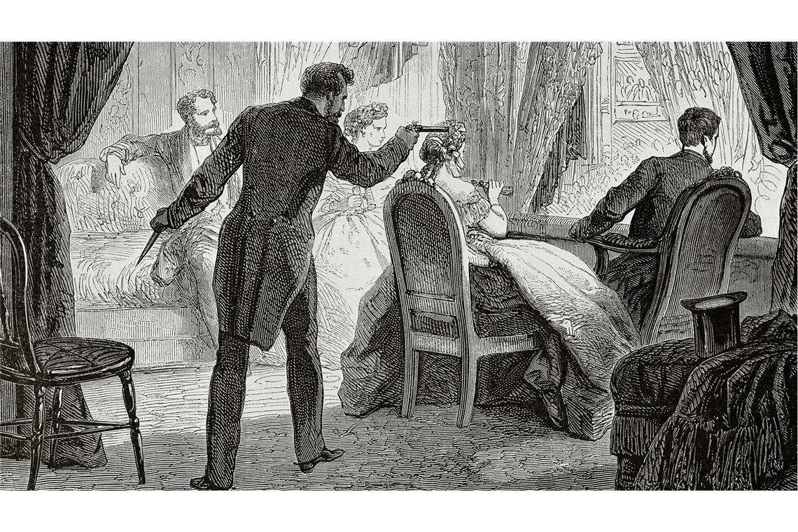 Auf US-Präsident Abraham Lincoln wird ein Attentat verübt Der Südstaatler John Wilkes Booth schießt während einer Theateraufführung am 14. April 1865 in Washington D. C. auf US-Präsident Abraham Lincoln und ruft danach die Worte: „Sic semper tyrannis!“