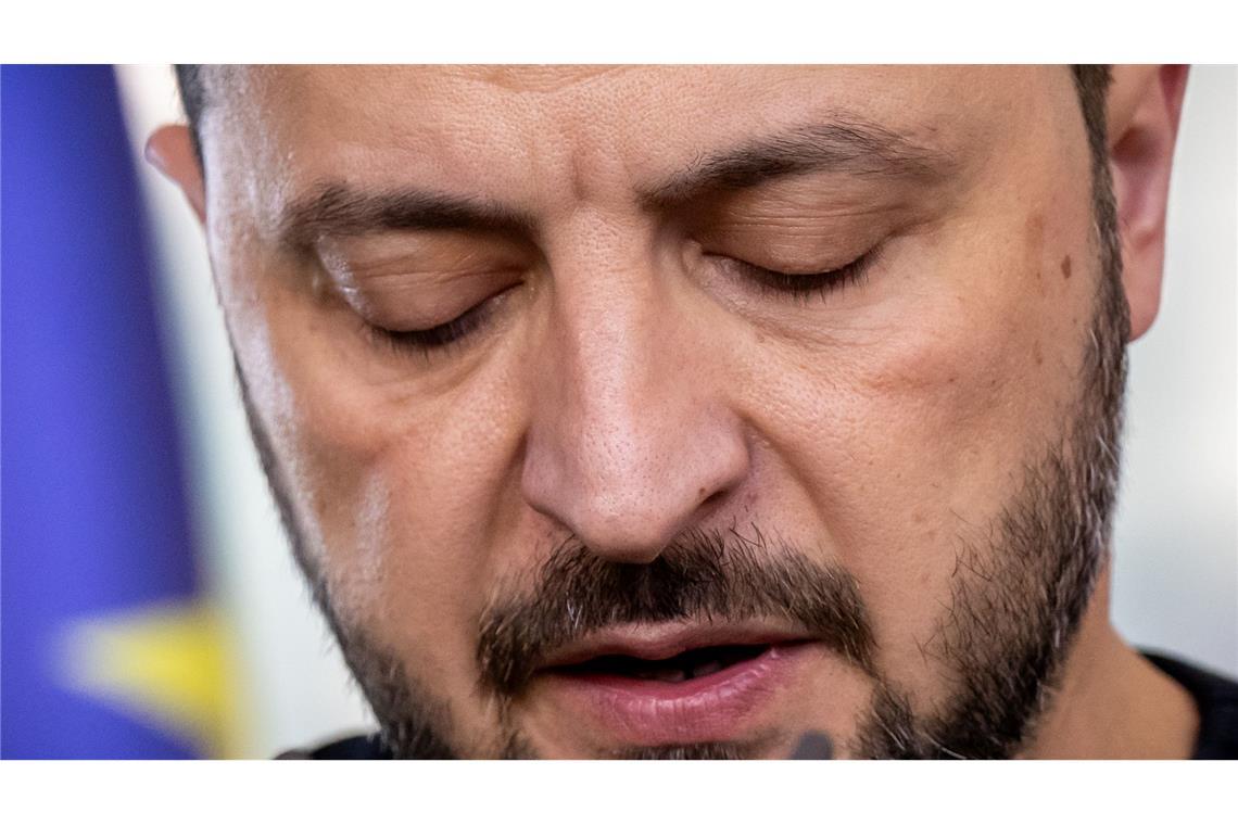 Selenskyj: Russen haben Bataillon in Kursk verloren Der ukrainische Präsident Selenskyj spricht von schweren russischen Verlusten in der Region Kursk. (Archivbild)
