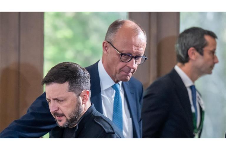 Der ukrainische Präsident war heute beim G7-Gipfel zu Gast.