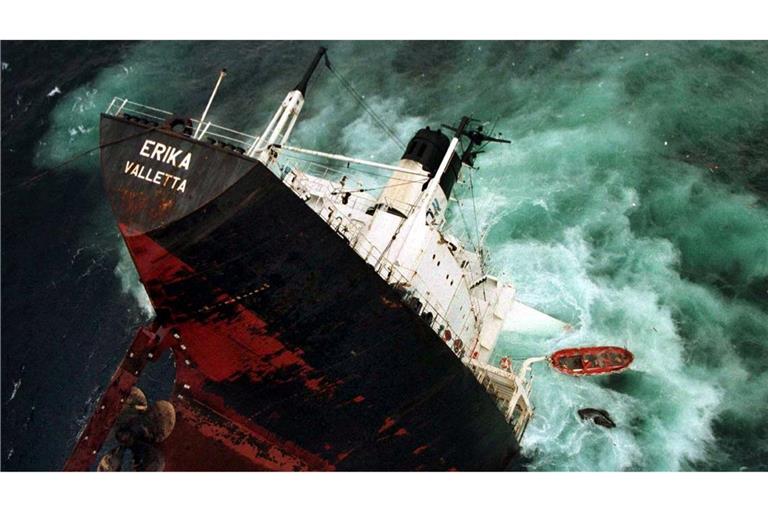 Der Untergang der "Erika" verursachte eine verheerende Ölpest (Archivbild).