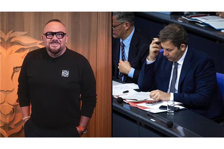 Der Unternehmer Andreas W. Herb (links) geht mit einem offenen Brief auf den SPD-Vorsitzenden Lars Klingbeil (rechts) los.