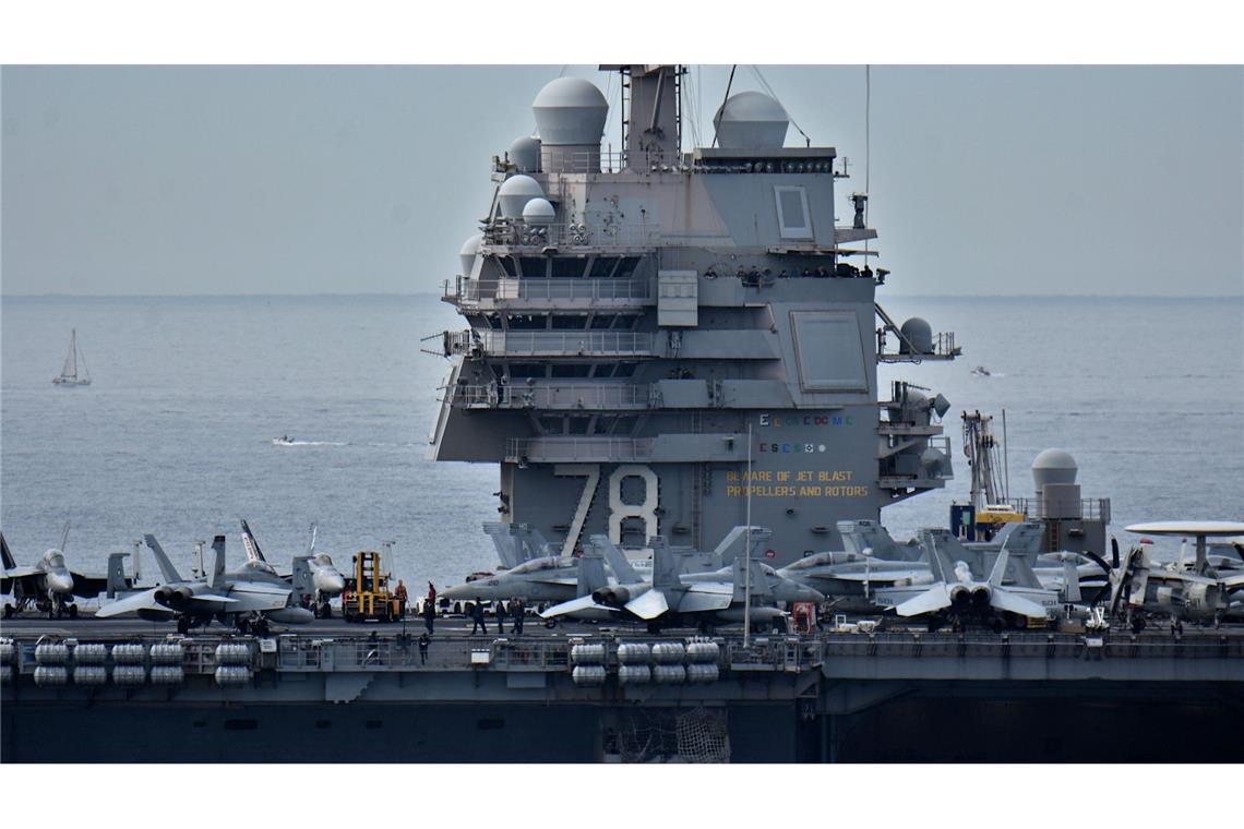 Der US-Flugzeugträger USS Gerald R. Ford kommt in Marseille an.