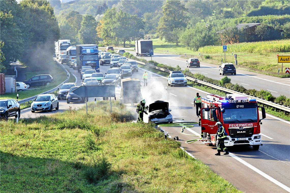 Unfall auf der B29 bei Winterbach Der Verkehr wurde vorübergehend umgeleitet. Foto: 7aktuell.de/Kevin Lermer