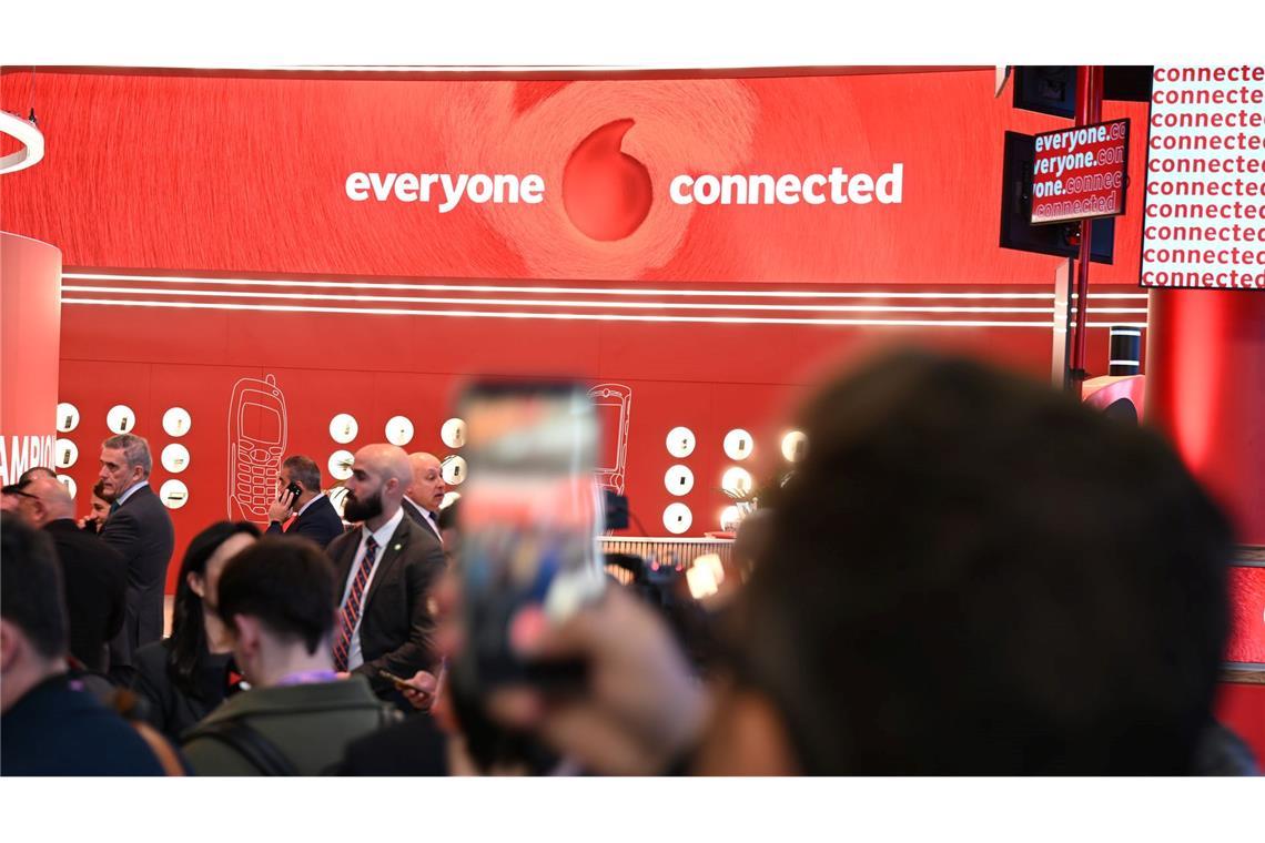 Der Vodafone-Messestand beim MWC in Barcelona.