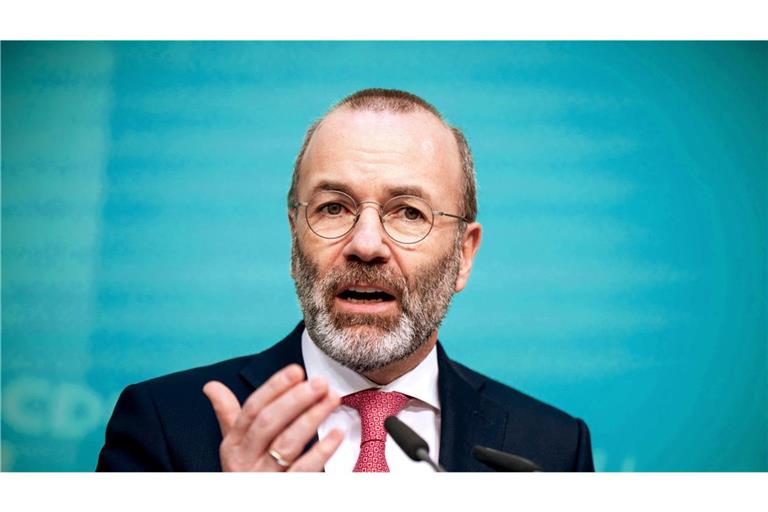 Der Vorsitzende der Europäischen Volkspartei (EVP), Manfred Weber (CSU).