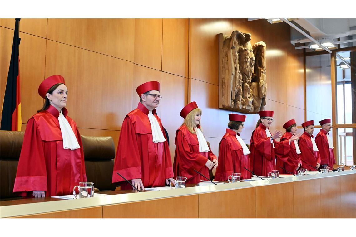 Der zweite Senat verhandelt eine Organklage der Grünen-Fraktion im Bundestag. (Archivbild)