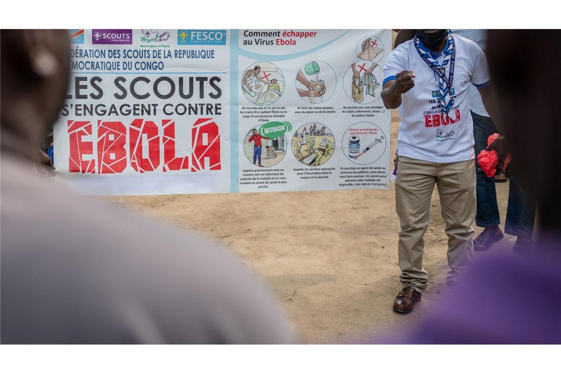 Derzeit läuft eine Aufklärungskampagne, um die Bevölkerung in Kongo über Ebola und die Ansteckungsmöglichkeiten aufzuklären (Archivbild)