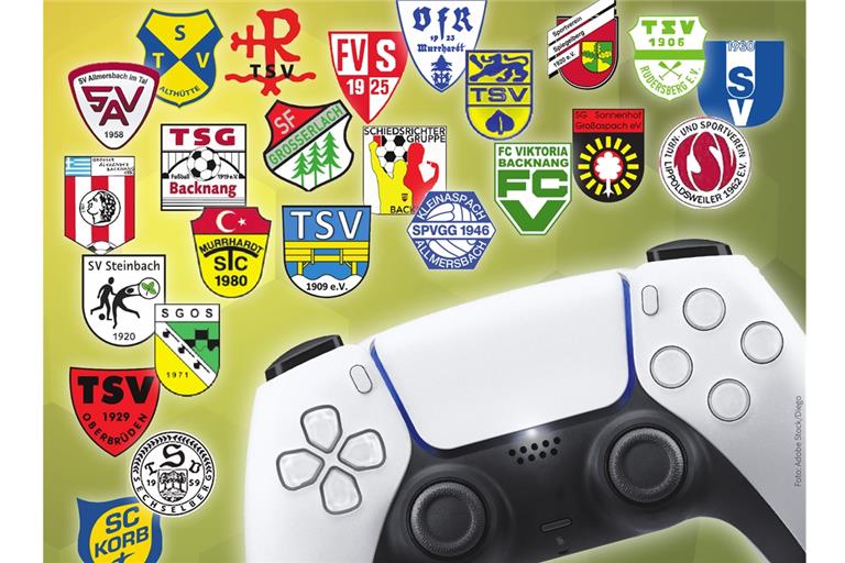 Die 24 teilnehmenden Klubs des 3. BKZ-FIFA-Cups spielen mit 15 verschiedenen Teams aus sechs Ländern auf der Konsole. Grafik: S. Horn