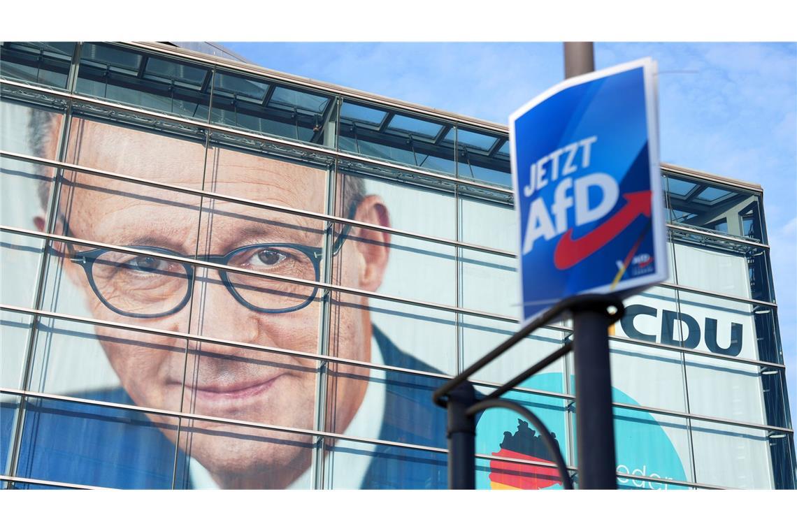 Union mit Einbußen – AfD kommt näher Die AfD rückt immer näher an Friedrich Merz und die Union heran.
