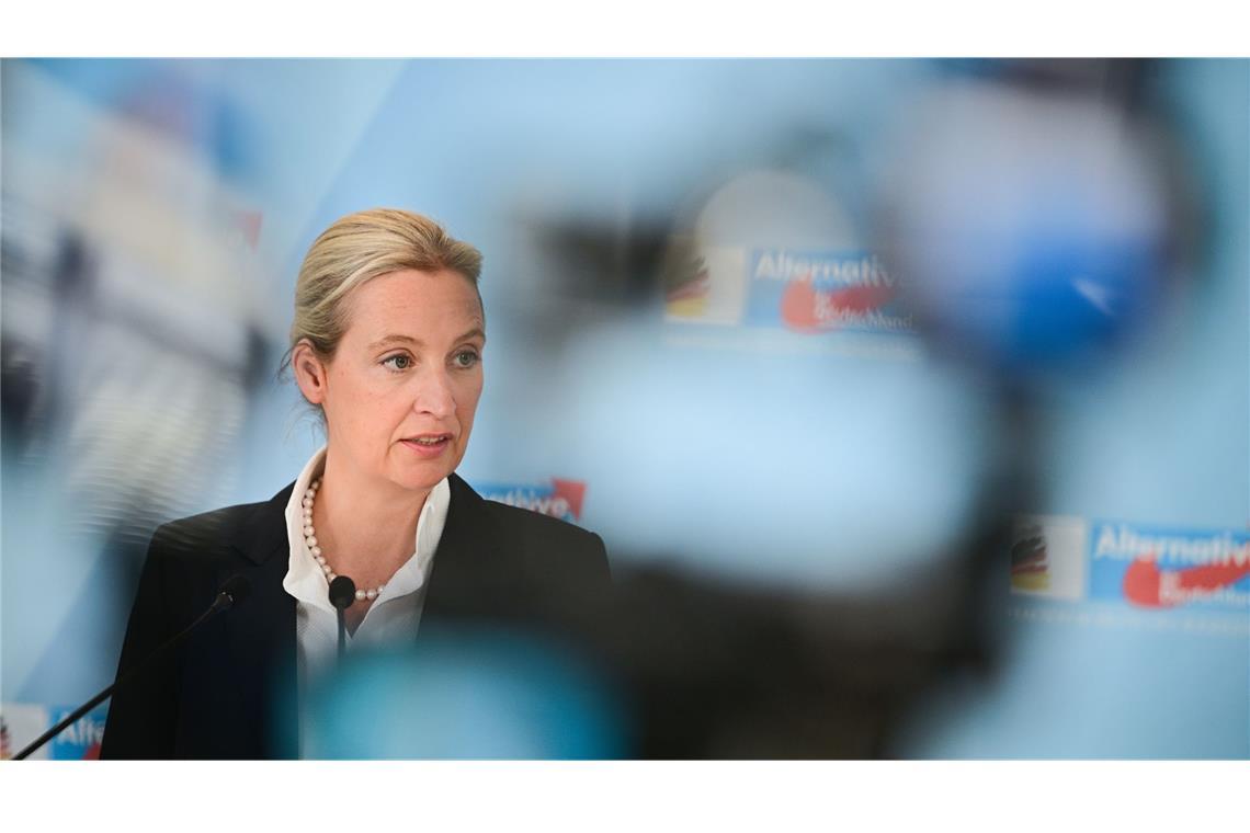 AfD in neuer Umfrage vor CDU Die AfD um Alice Weidel konnte in einer neuen Umfrage zulegen. (Symbolbild)