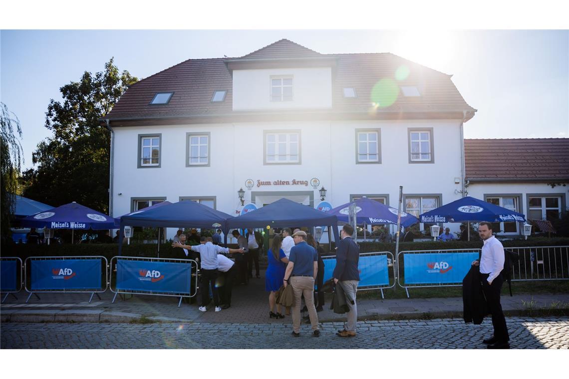 Die AfD-Wahlparty nach der Landtagswahl in Brandenburg im September 2024 sorgte für Schlagzeilen. (Archivbild)