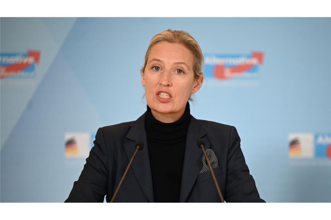 Vorgezogene Wahl verzögert Neubewertung der AfD Die AfD wird aktuell als rechtsextremistischer Verdachtsfall vom Verfassungsschutz beobachtet. Alice Weidel will die Partei als Kanzlerkandidatin in den Bundestagswahlkampf führen. (Archivfoto)