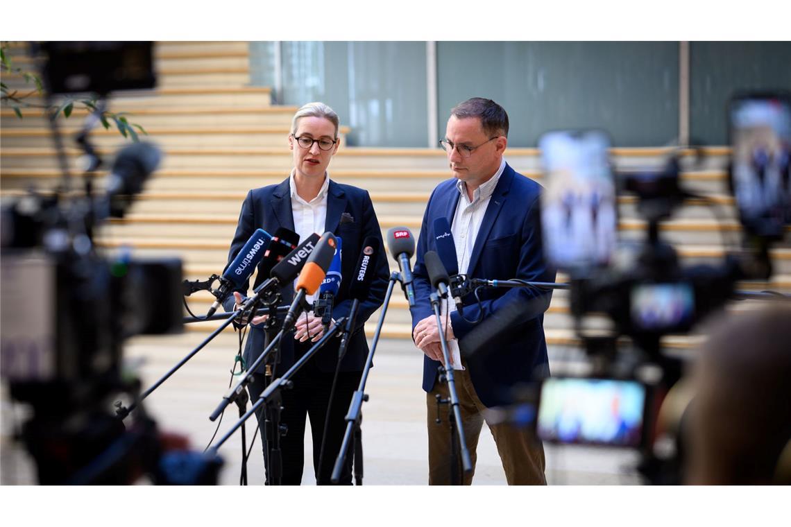 Die AfD wird vorerst vom Bundesamt für Verfassungsschutz weiter als rechtsextremistischer Verdachtsfall eingestuft. (Archivbild)