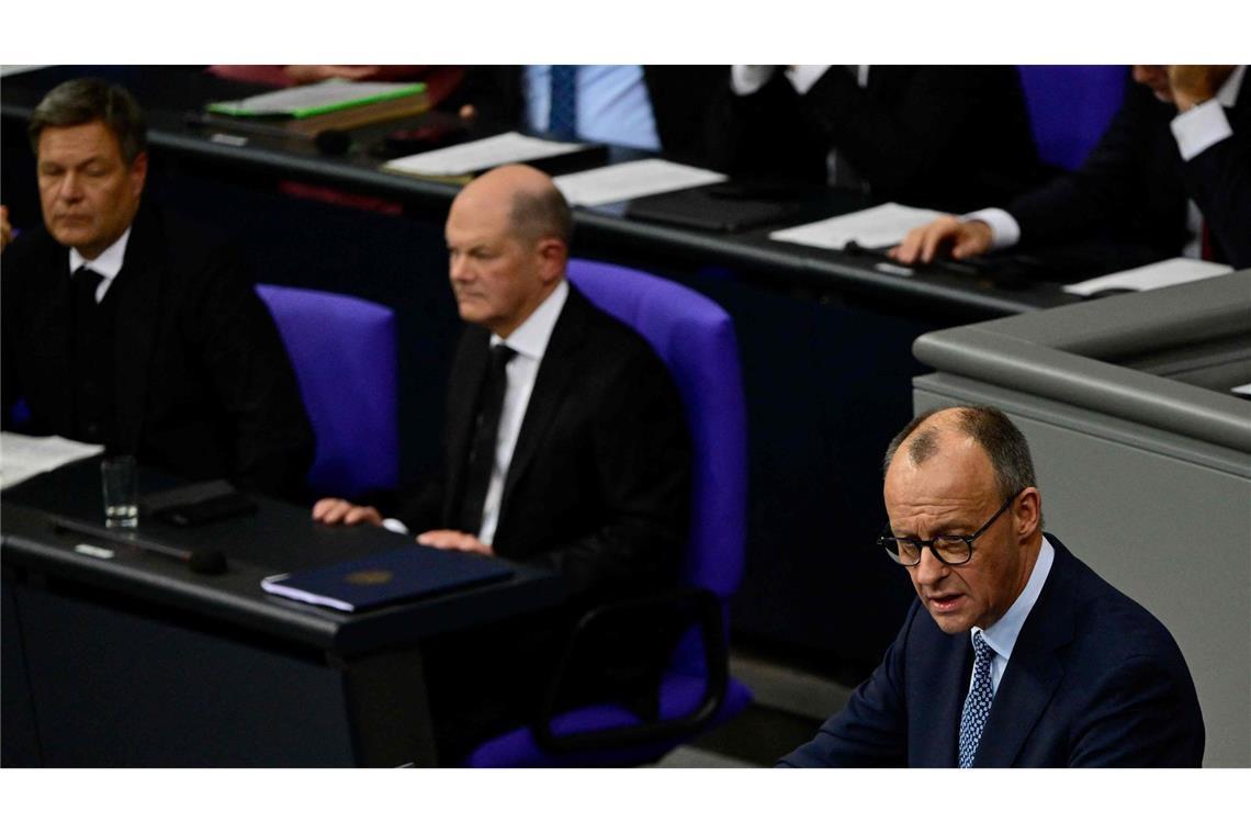 Mit Stimmen der AfD: Bundestag stimmt für mehr Zurückweisungen an den Grenzen Die Asylpläne der Union um Kanzlerkandidat Friedrich Merz (rechts) wurden im Bundestag von der Mehrheit unterstützt.