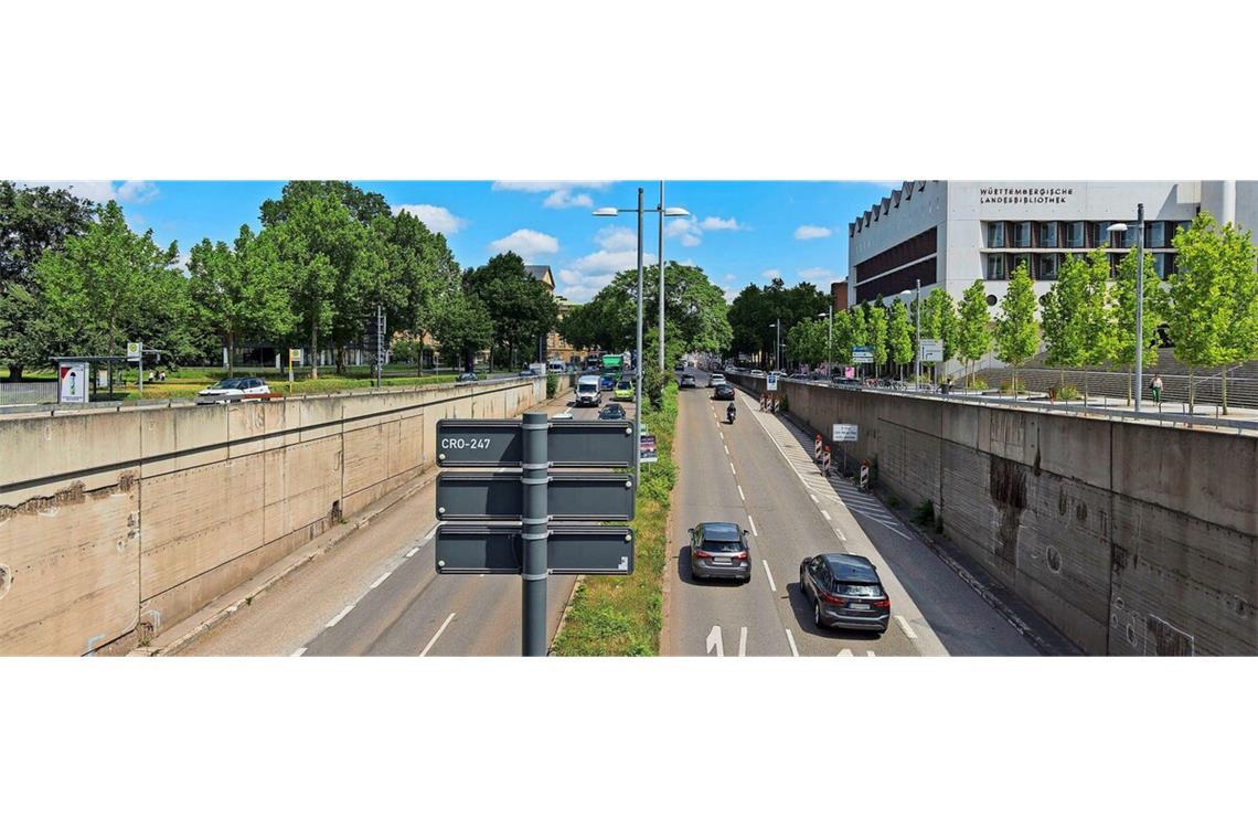 Die B14 durchschneidet Stuttgart als breites Band zwischen den Mineralbädern und dem Marienplatz. Doch wohin mit all den Autos?