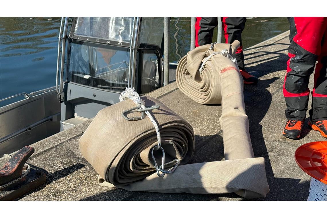 Die Behörden haben grünes Licht für die Benutzung von Gurten gegeben, um den Wal zum Transportschiff zu führen.