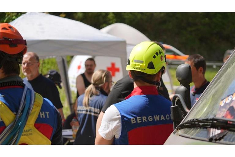 Die Bergwacht war mit einem Großaufgebot im Einsatz.