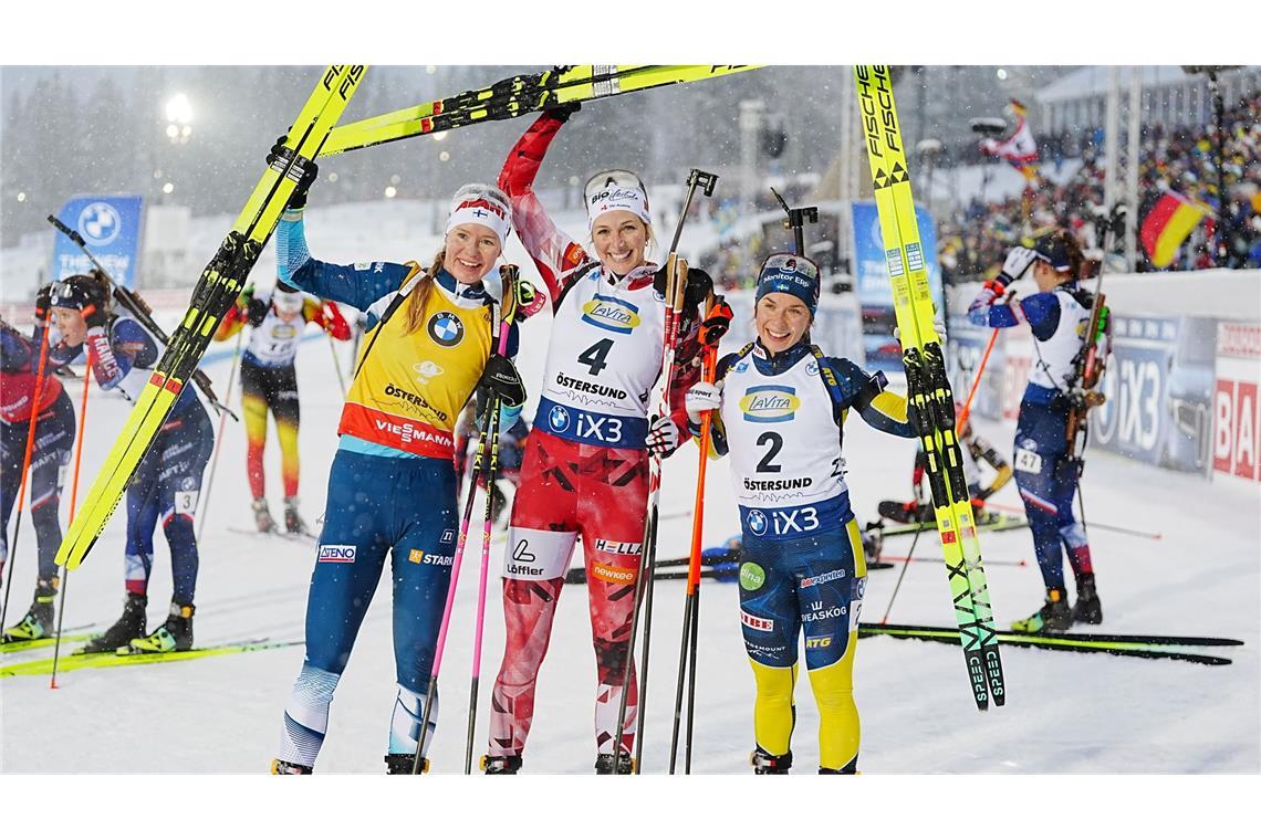 Die besten Drei der Verfolgung von Östersund.