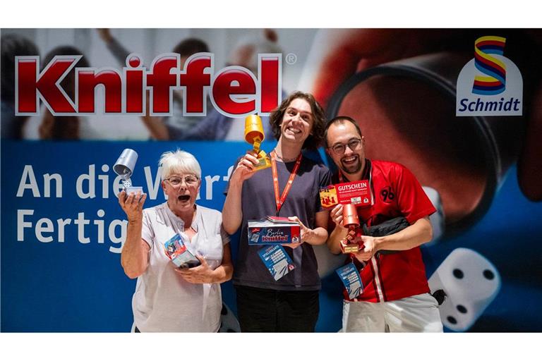 Die Besten: Katharina Lehmann (2. Platz, l-r), Lennart Fiedler (1. Platz), und Nico Richard (3. Platz).