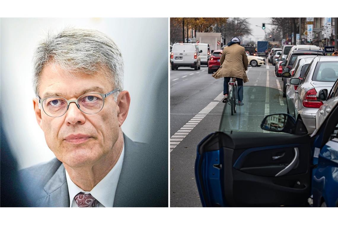 Die Bundesregierung um Verkehrsminister Patrick Schnieder (CDU) will unter anderem Radfahrer vor Dooring-Unfällen schützen.