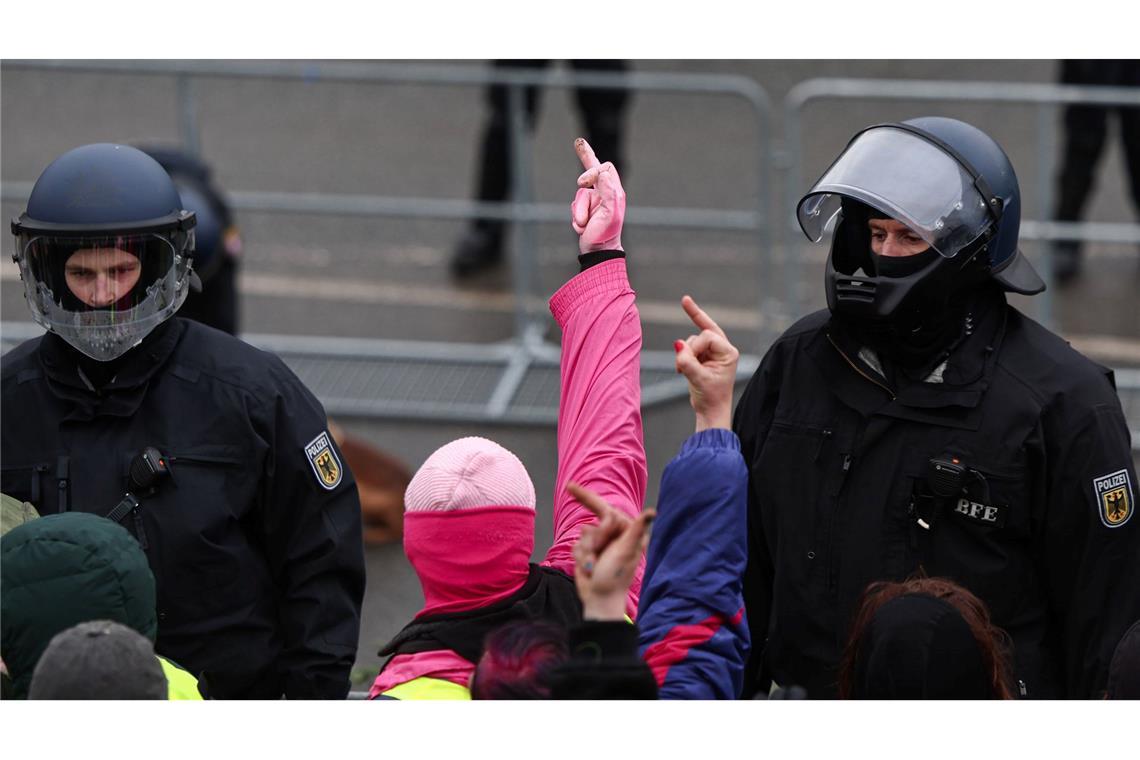 Die Demonstranten reisten aus dem gesamten Bundesgebiet an.