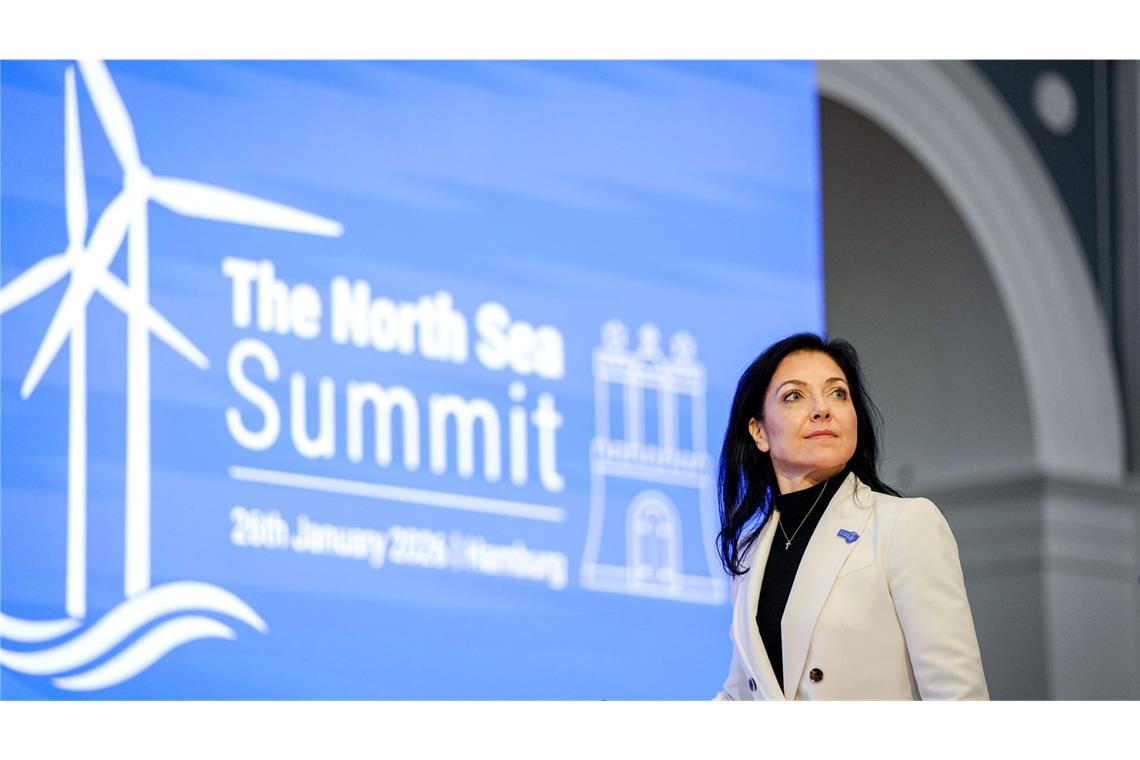 Die deutsche Wirtschaftsministerin Katherina Reiche beim Nordsee-Gipfel in Hamburg: sie ist im Bundeskabinett zuständig für Energiefragen.