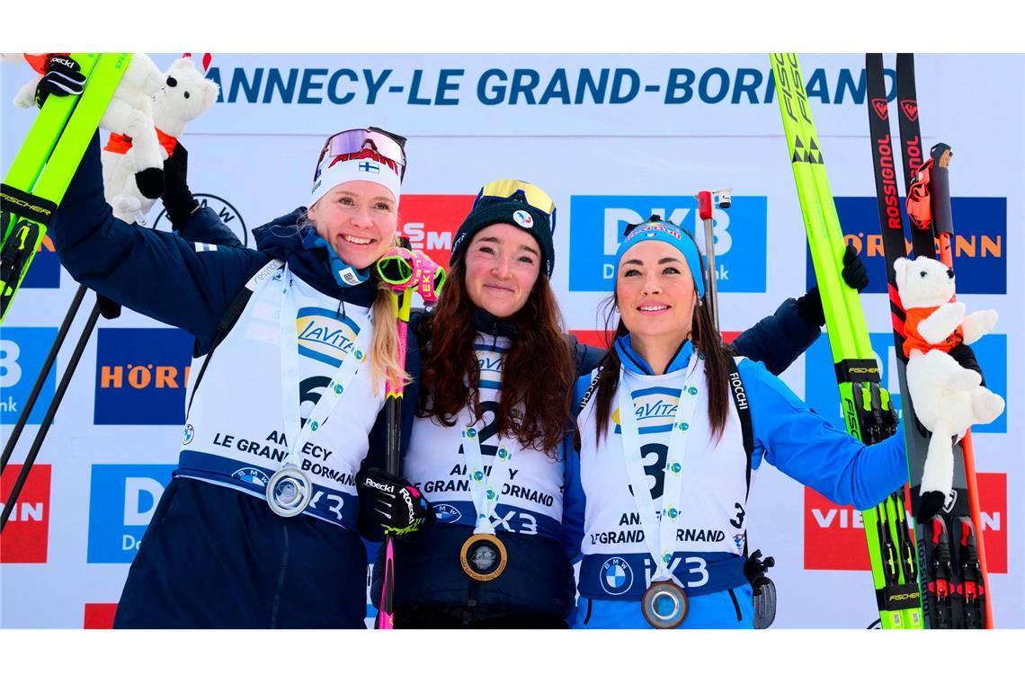 Die drei Besten der Verfolgung.