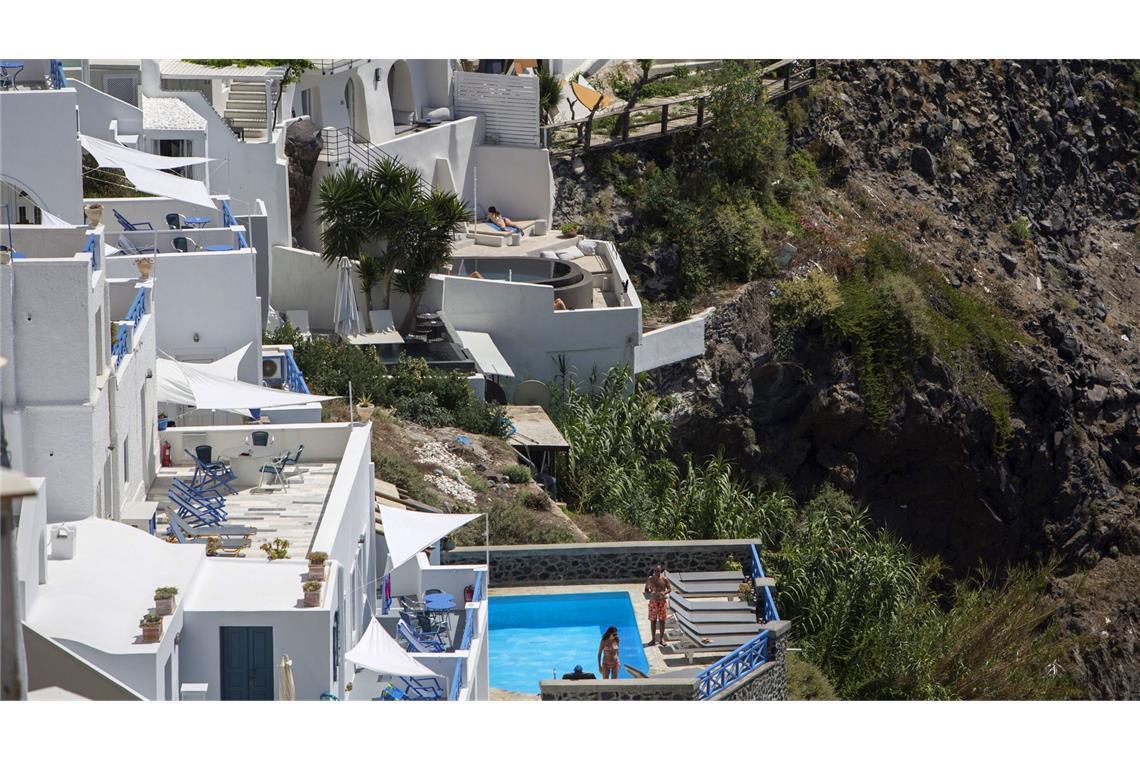 Kommt das große Beben? Menschen flüchten von Santorini Die Erdstöße in der Inselregion steigen in der Stärke tendenziell an. (Archivbild)