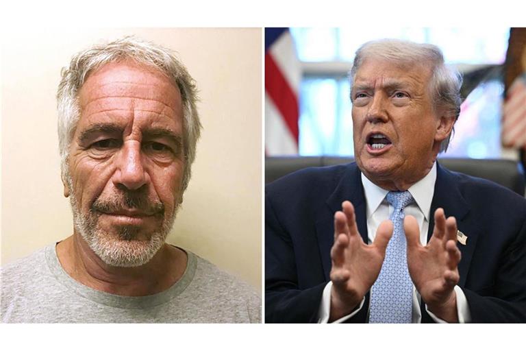 Die Freigabe der Ermittlungsakten im Fall des Jeffrey Epstein (links) liegen nun bei Donald Trump (rechts) im Weißen Haus.