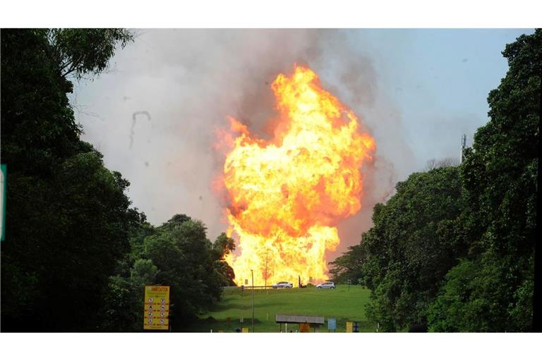 Die gewaltige Explosion ereignete sich am Morgen.