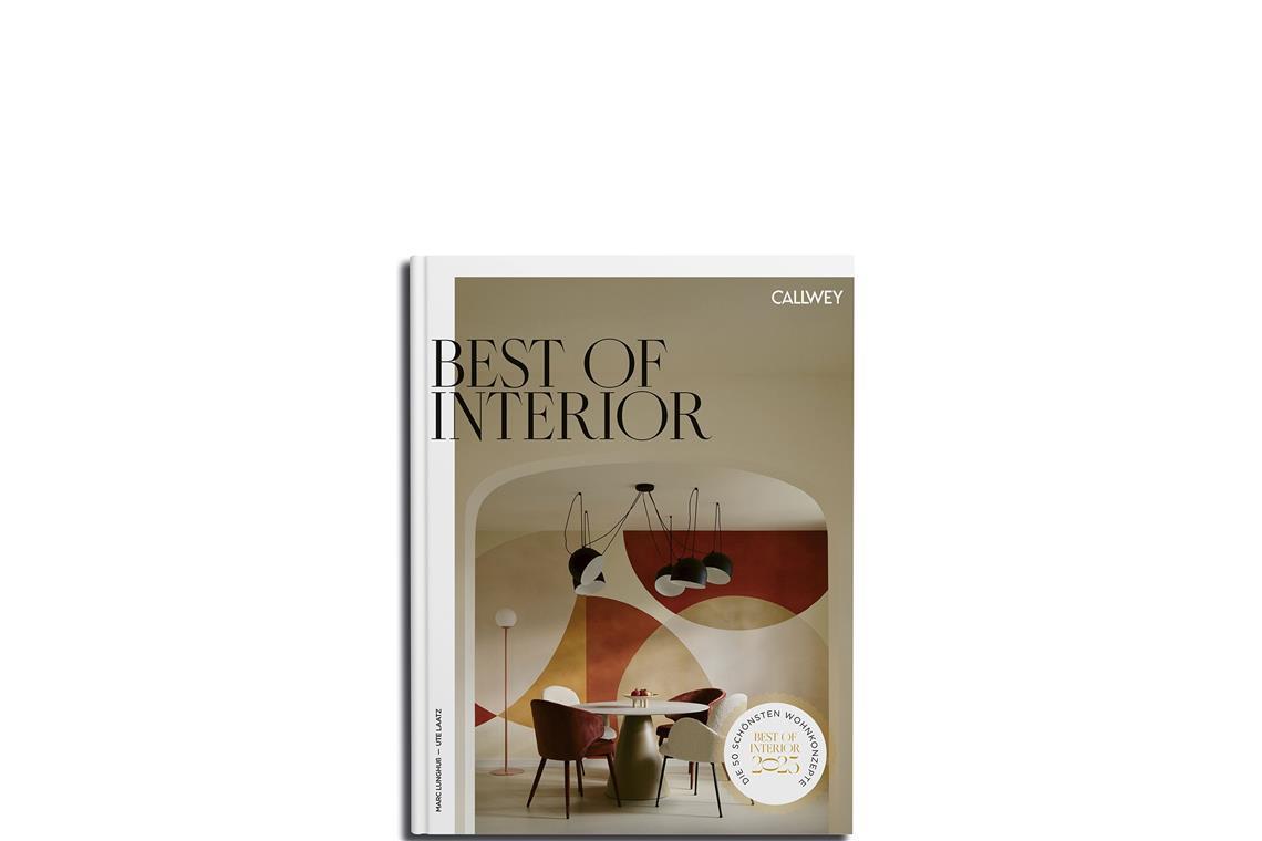 Die gezeigten Projekte finden sich in dem inspirierenden Bildband  von Marc Lunghuss, Ute Laatz: „Best of Interior 2025. Die 50 schönsten Wohnkonzepte“. 336 Seiten; ca. 300 Fotos und Zeichnungen.  Callwey Verlag. 59,95 Euro