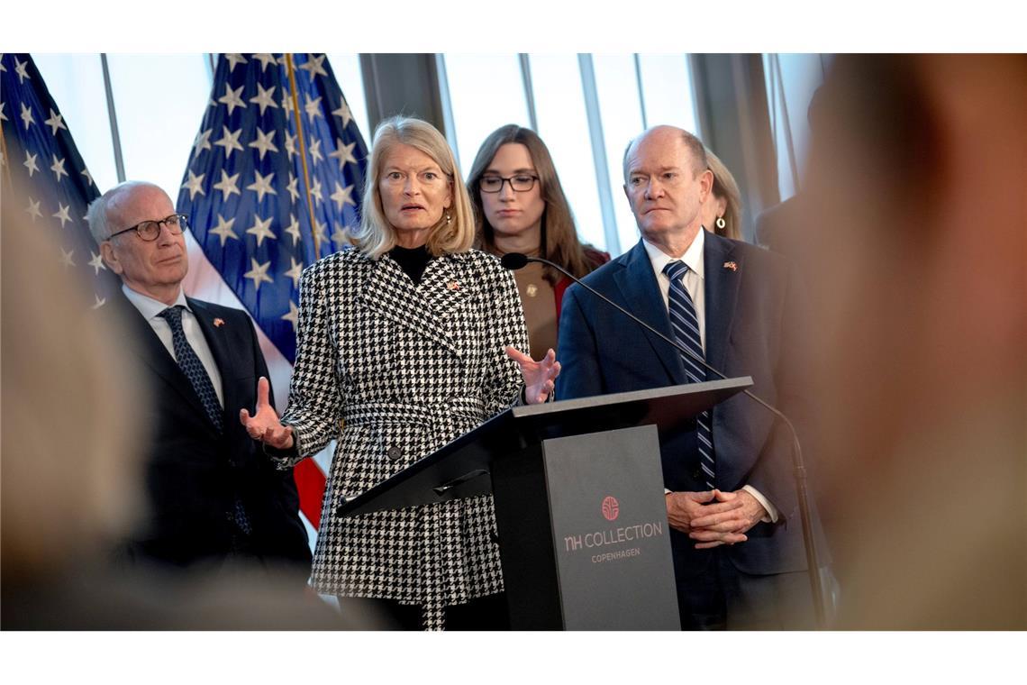 Die Gruppe der US-Parlamentarier in Kopenhagen.