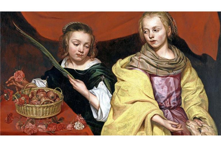 Die Heiligen Agnes und Dorothea (um 1655) wirken auf dem Bild von Michaelina Wautiers wie Mädchen von nebenan.