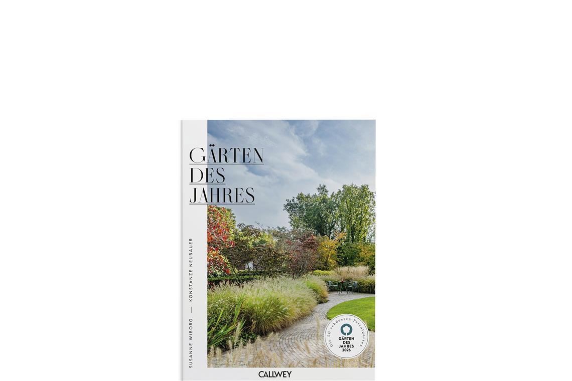 Die hier gezeigten Fotos entstammen dem lesenswerten Bildband „Gärten des Jahres 2026“ von Susanne Wiborg und Konstanze Neubauer.  336 Seiten mit zahlreichen Fotografien. Callwey Verlag, 59,95 Euro.