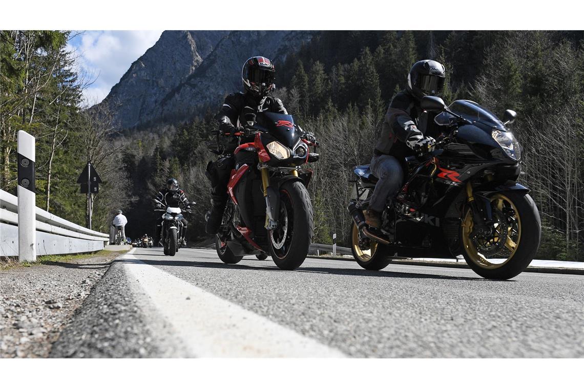 Im Süden gibt es die meisten Motorräder Die höchsten Werte finden sich allerdings nicht an den Alpen.