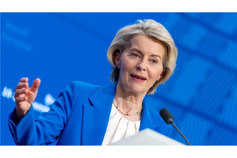 "Die Idee, dass wir uns einfach zurückziehen und aus dieser chaotischen Welt verabschieden können, ist nichts als ein Trugschluss", sagte Ursula von der Leyen. (Archivbild)