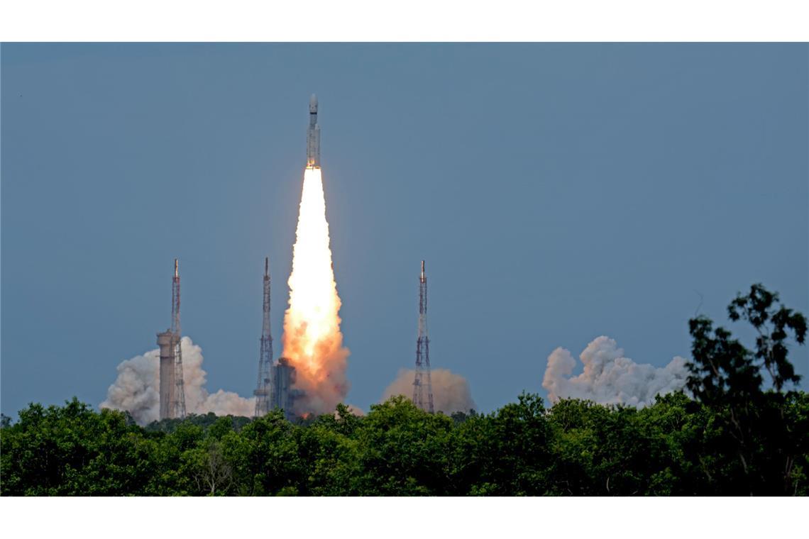 Mehr Eis auf dem Mond Die indische Mondmission startet mit einer indischen Rakete. (Archivbild)