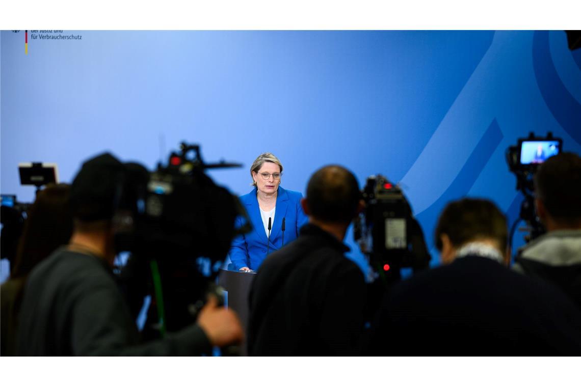 Die Justizministerin stellte ihren Entwurf am Freitag vor.