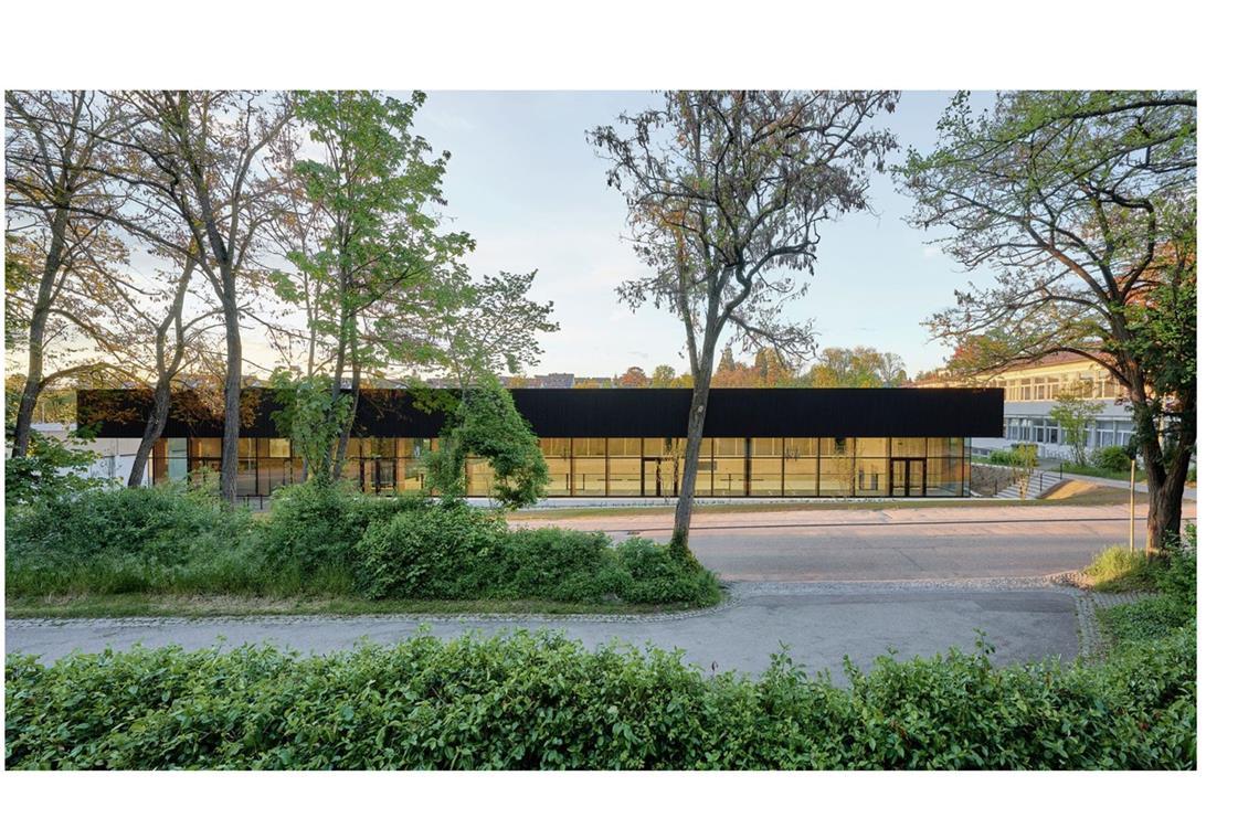 So sehen die besten Häuser in Stuttgart und im Land aus Die Kaltensteinhalle in Vaihingen an der Enz von Dietrich Untertrifaller Architekten ist ein Neubau in Holzelementbauweise. Nur die erdberührenden Teile sind aus Stahlbeton.