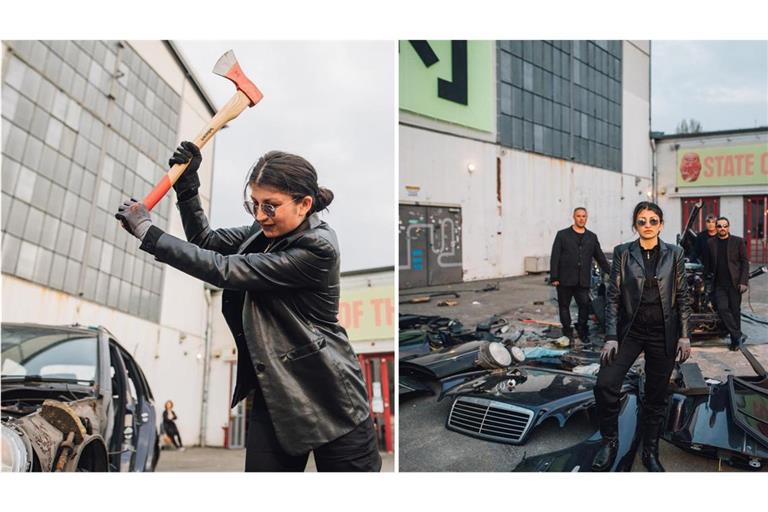 Die Künstlerin Selma Selman ist mit ihrer Performance „Mercedes Matrix“ beim Current-Festival zu Gast.