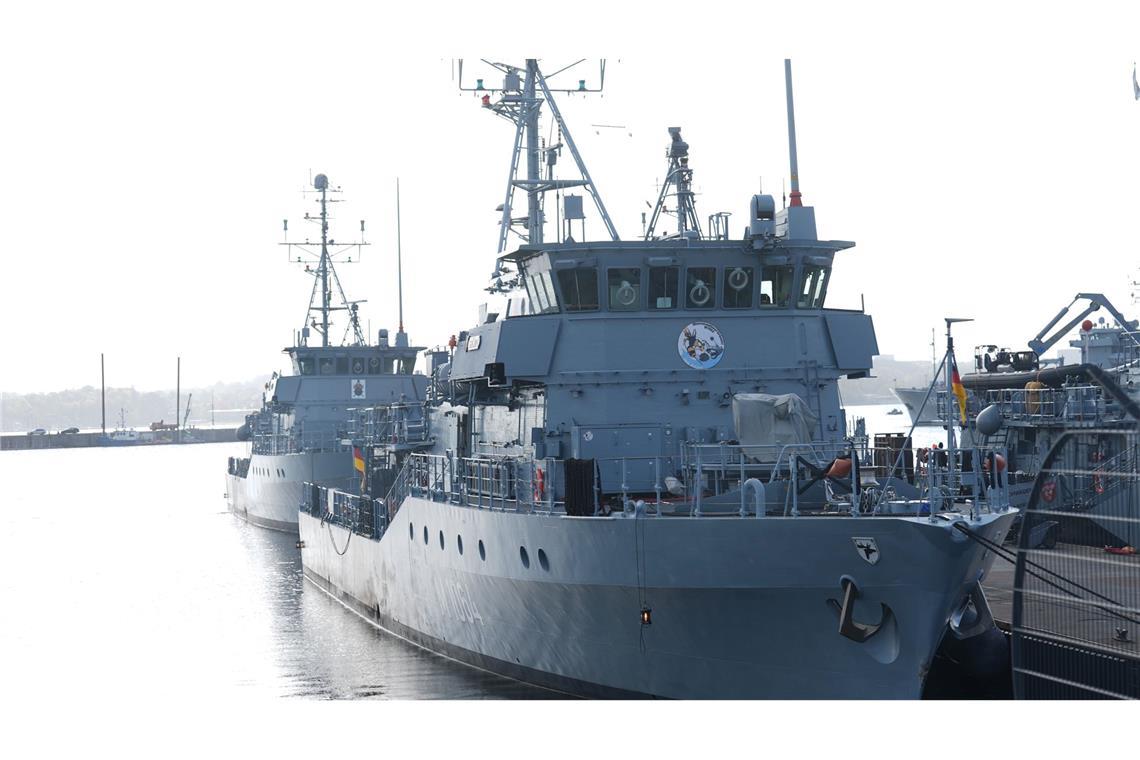 Die Minenjagdboote der Marine sind in Kiel stationiert. (Archivbild)