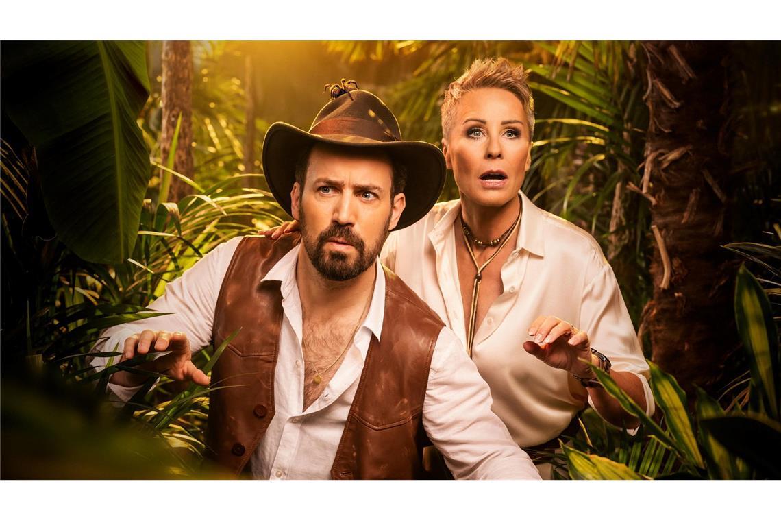 Jetzt offiziell: Das hier sind die Dschungel-Stars 2025 Die Moderatoren Jan Köppen und Sonja Zietlow von der RTL+ Realityshow "Ich bin ein Star - Showdown der Dschungel-Legenden".